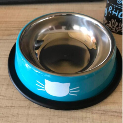 Multicolor Stainless Steel Cat Bowl