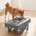 Dog Adjustable Double Bowls