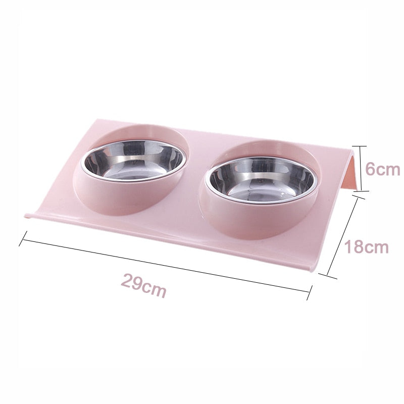 Dog Adjustable Double Bowls