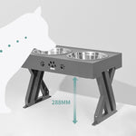 Dog Adjustable Double Bowls