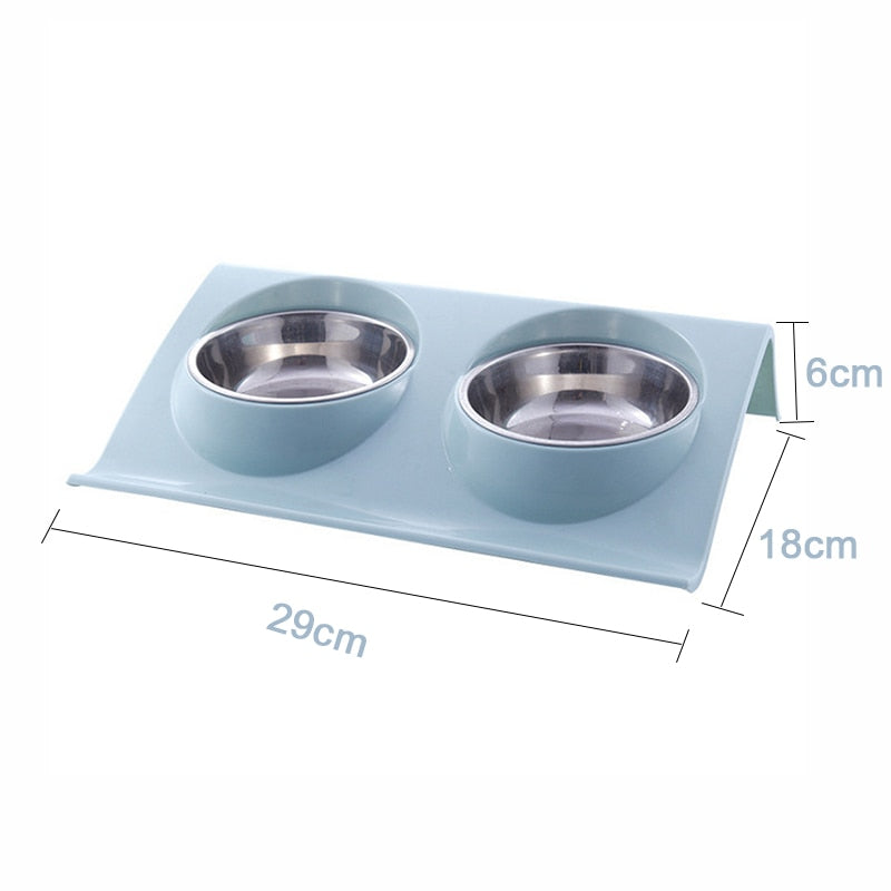 Dog Adjustable Double Bowls