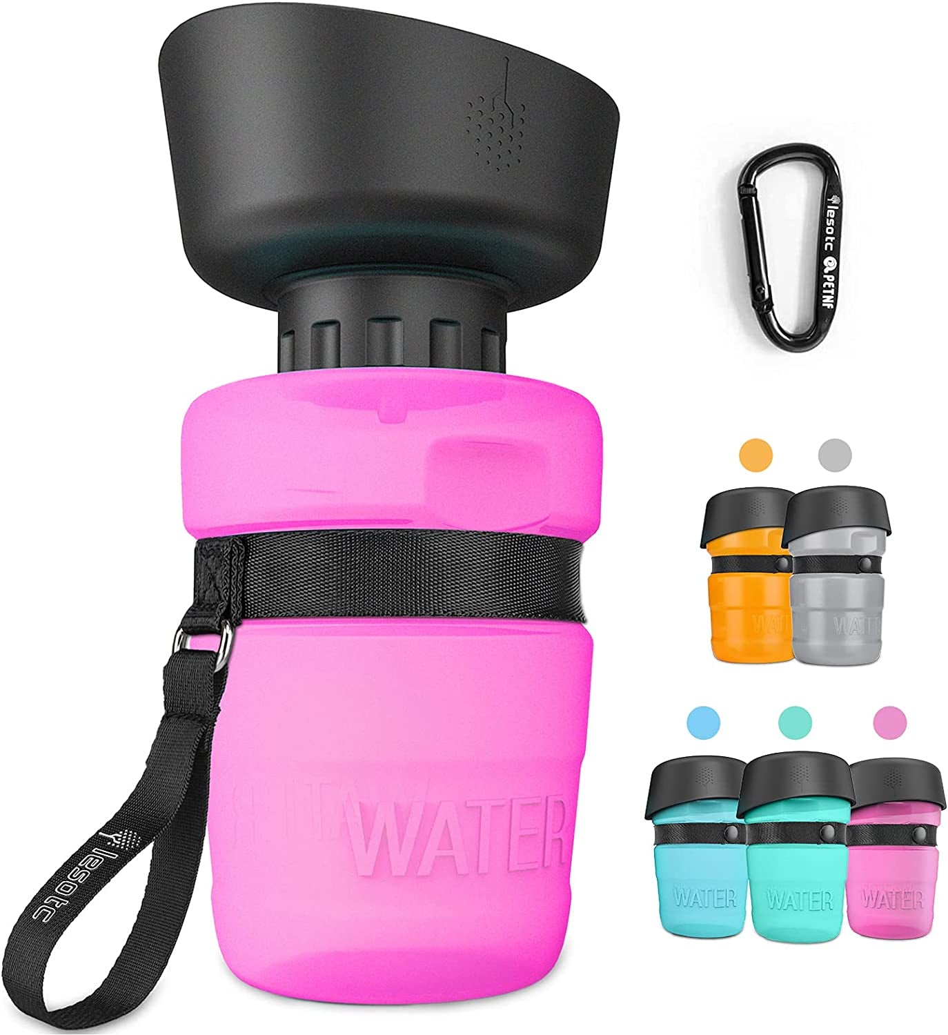 Upgraded Dog Water Bottle Foldable,Portable Dog Water Dispenser,Leak Proof Pet Water Bottle for Dogs,Dog Travel Water Bottle for Outdoor Walking,Hiking,Travel,Bpa Free,Lightweight