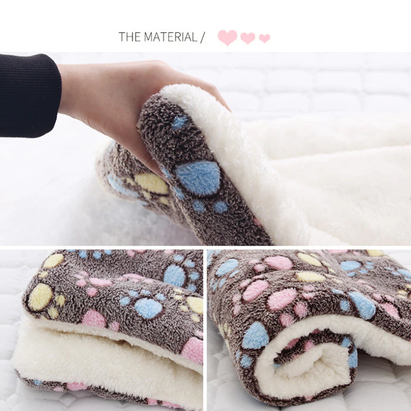 Pet Sleeping Mat Warm Dog Bed Soft Fleece Pet Blanket